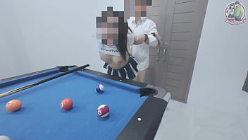 Gadis Thailand Naik Ke Meja Biliar… Lalu Ditiduri Dengan Keras! Suara Thai