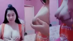 Daster Oranye Cecemey Yang Menggoda Dan Memperlihatkan Lekuk Tubuhnya Yang Seksi