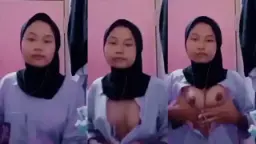 Gadis Berhijab Tergoda, Meremas Dada Yang Menggoda