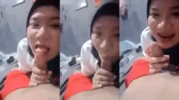 Gadis Berhijab Yang Taat Menggoda Dengan Mulut Nakalnya Pada Kontol Pacar Baru